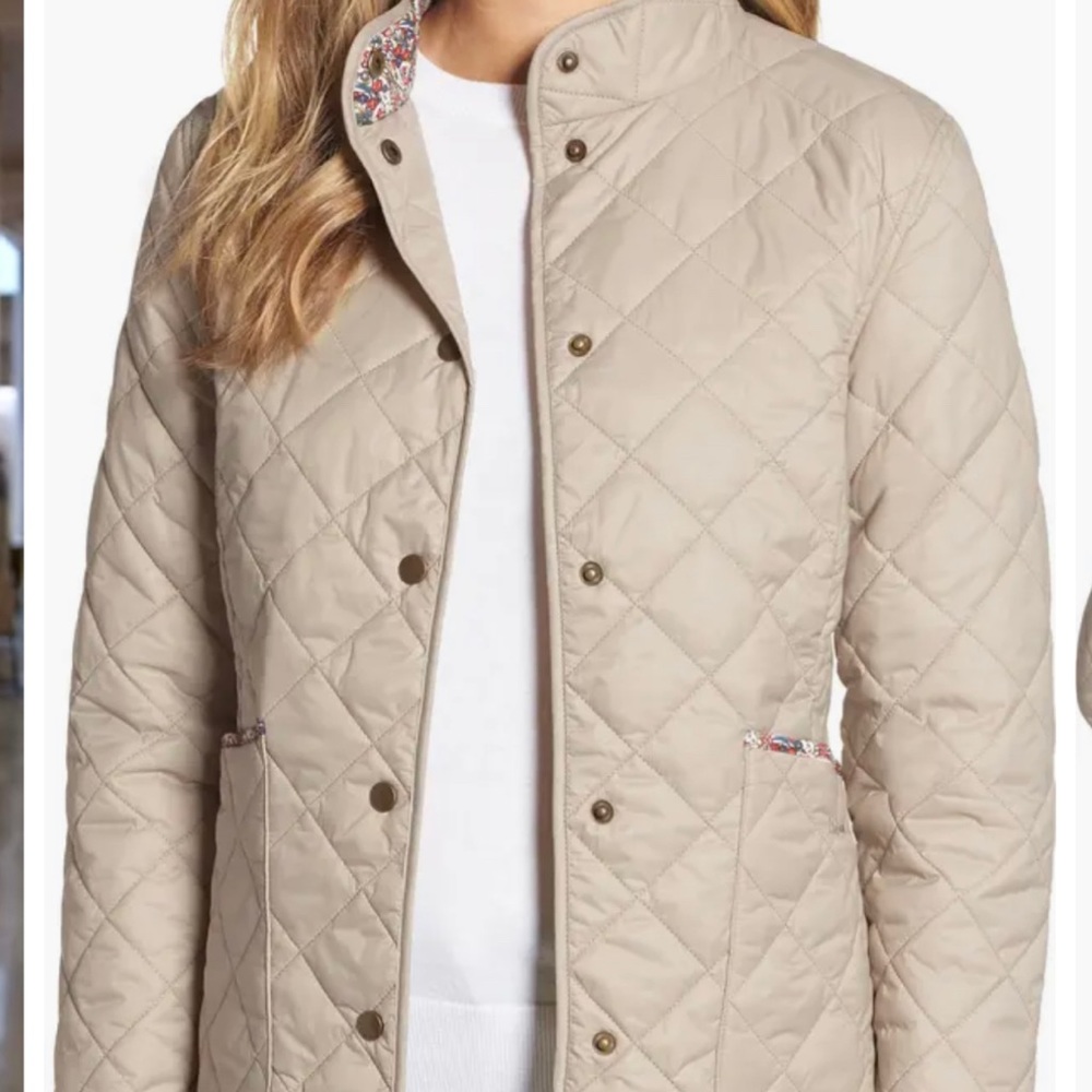 Barbour quilted jacket Liberty trim